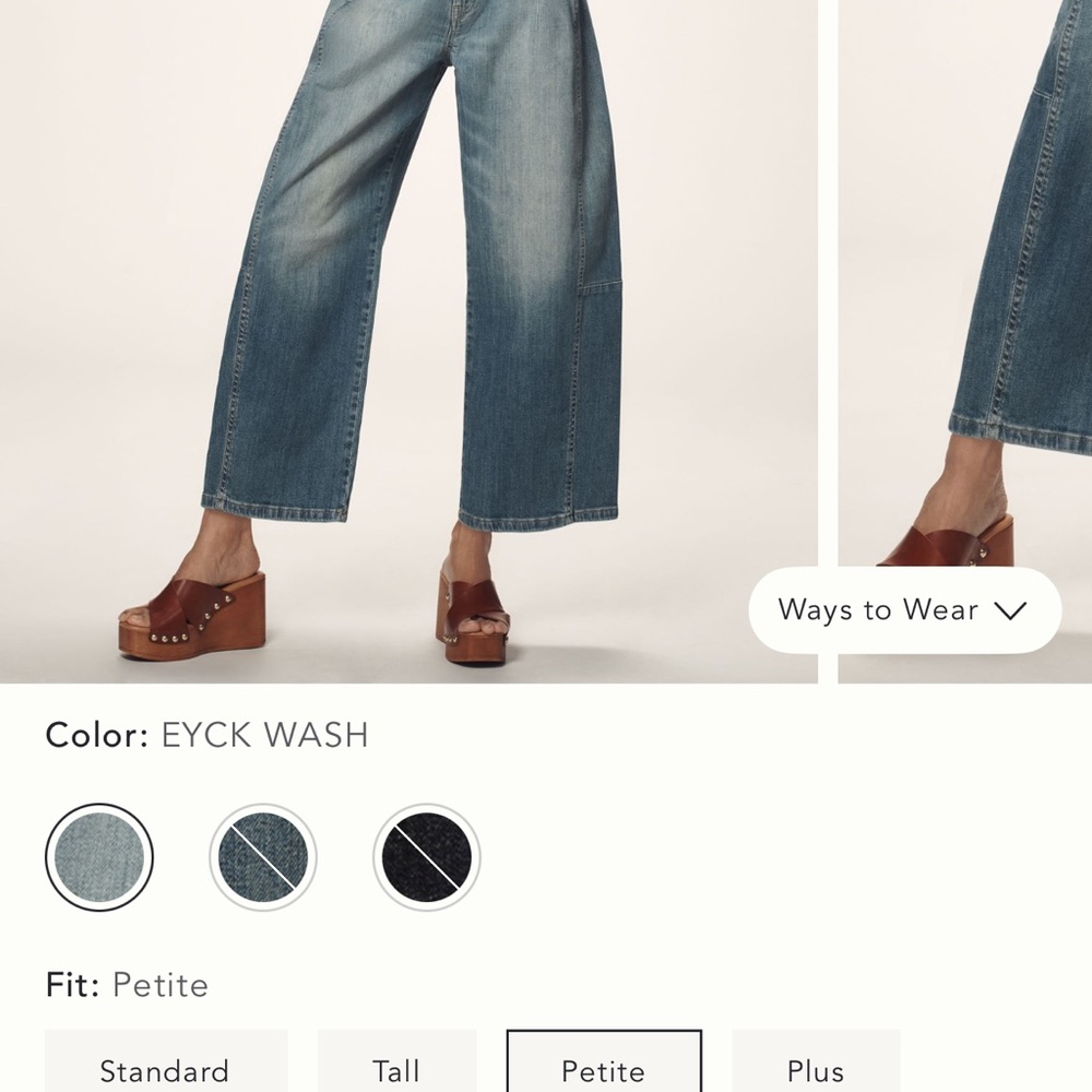 Pilcro 25Petite barrel leg denim